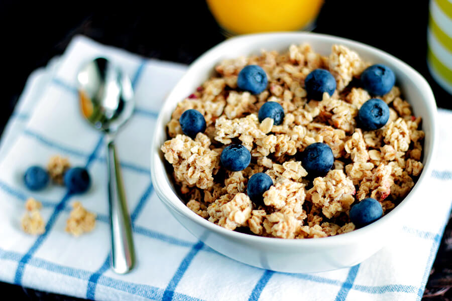 Granola and berries Granola and berries